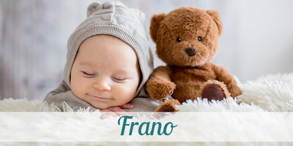 Namensbild von Frano auf vorname.com