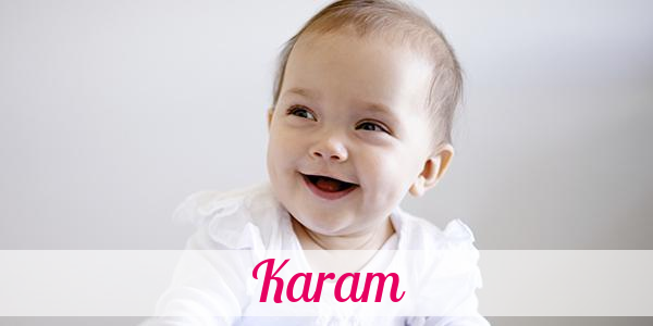 Namensbild von Karam auf vorname.com