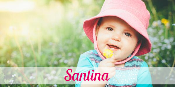 Namensbild von Santina auf vorname.com