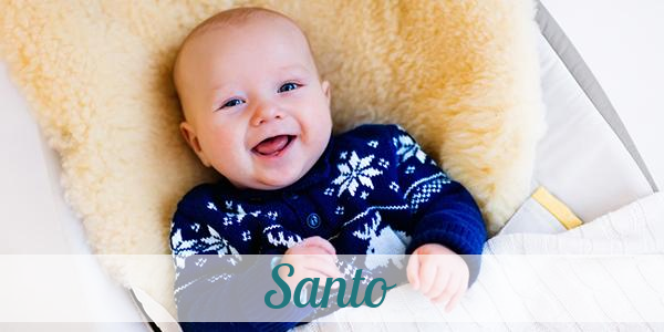 Namensbild von Santo auf vorname.com