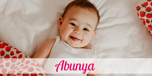 Namensbild von Abunya auf vorname.com