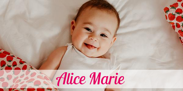 Namensbild von Alice Marie auf vorname.com