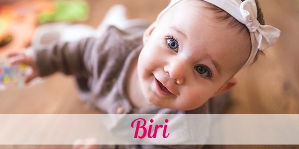 Namensbild von Biri auf vorname.com