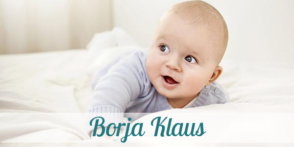 Namensbild von Borja Klaus auf vorname.com