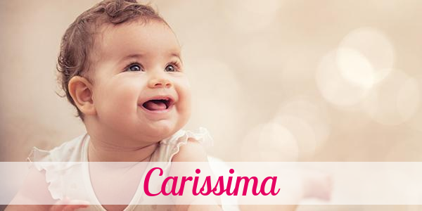 Namensbild von Carissima auf vorname.com