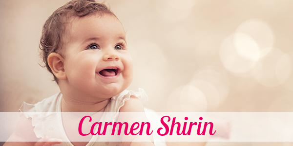 Namensbild von Carmen Shirin auf vorname.com