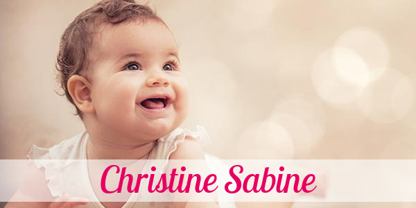 Namensbild von Christine Sabine auf vorname.com