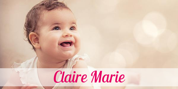 Namensbild von Claire Marie auf vorname.com