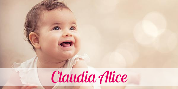 Namensbild von Claudia Alice auf vorname.com