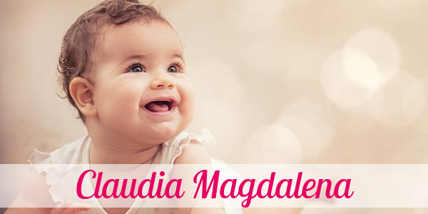 Namensbild von Claudia Magdalena auf vorname.com