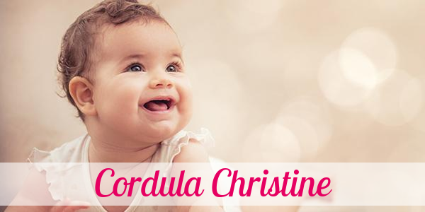 Namensbild von Cordula Christine auf vorname.com