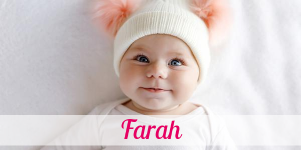 Namensbild von Farah auf vorname.com