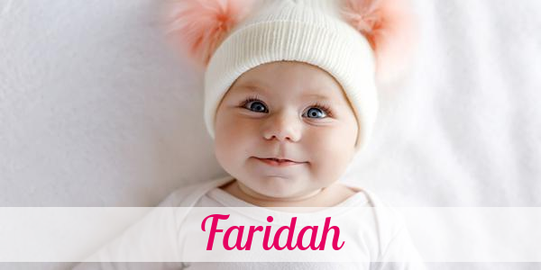 Namensbild von Faridah auf vorname.com