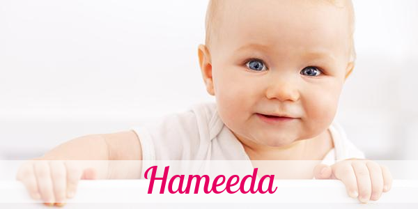 Namensbild von Hameeda auf vorname.com