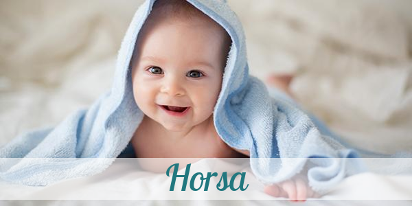 Namensbild von Horsa auf vorname.com