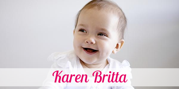 Namensbild von Karen Britta auf vorname.com