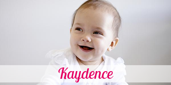 Namensbild von Kaydence auf vorname.com