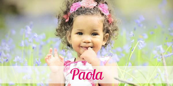 Namensbild von Paola auf vorname.com