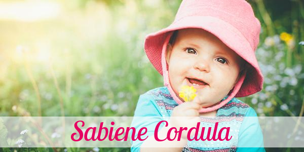 Namensbild von Sabiene Cordula auf vorname.com