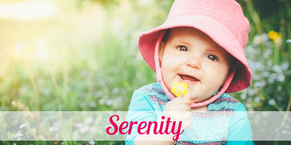 Namensbild von Serenity auf vorname.com