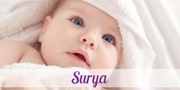 Namensbild von Surya auf vorname.com