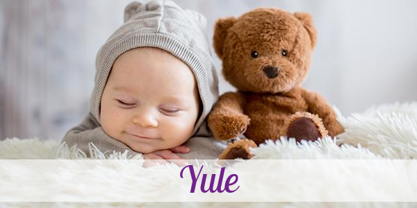Namensbild von Yule auf vorname.com